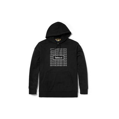 Timberland Свободный спортивный худи с логотипом и принтом, мужские толстовки черного цвета A27JU-001