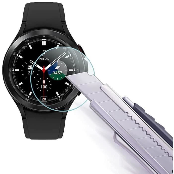 Закаленное стекло для Samsung Galaxy Watch 4 CLASSIC 46 мм [Набор из 2 штук] Защитная пленка для экрана часов Защита от царапин Phonillico®