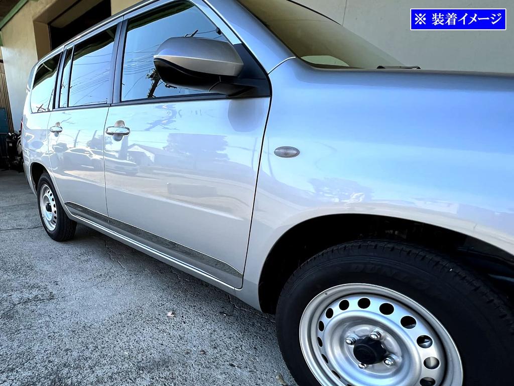 BRIGHTZ Накладки на боковые двери из нержавеющей стали с ультразеркальной полировкой для Toyota Probox Wagon с NCP и 59 (Набор из 4 предметов) (NCP58G/NCP59G)