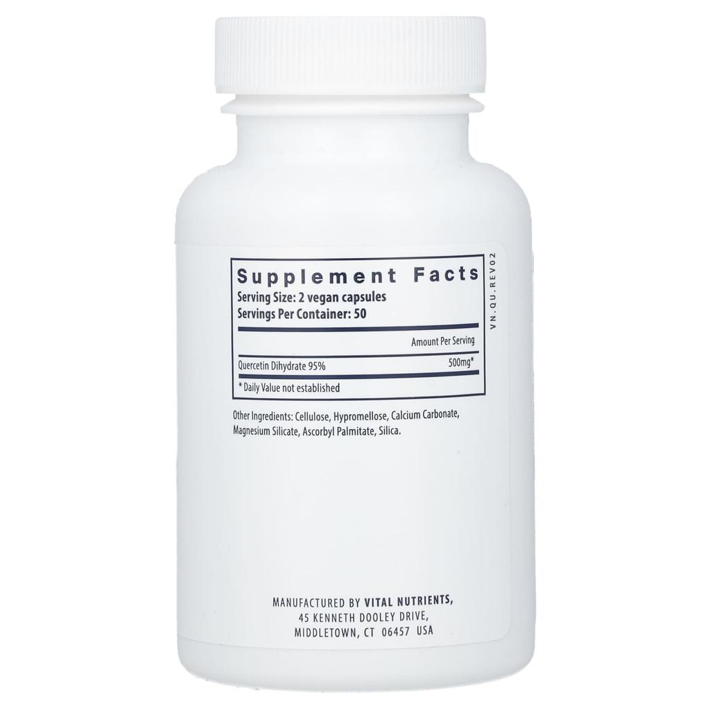 Quercetin, 500Mg, 100 Veggie Caps (250Mg per Capsule)