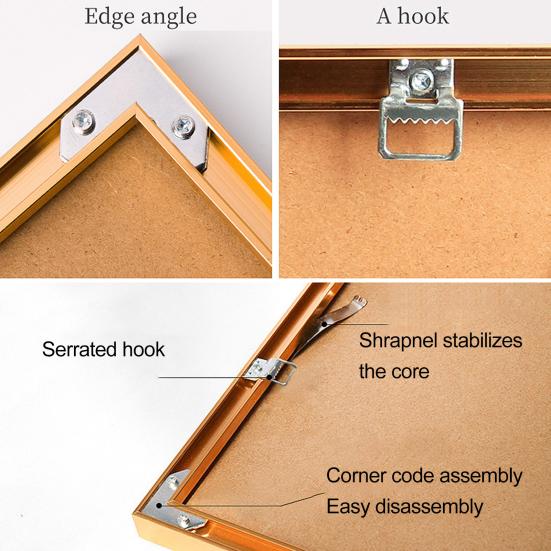 10/12-дюймовая настенная фоторамка из прозрачного оргстекла, держатель для фотографий из алюминиевого сплава