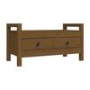 821787 vidaXL Entryway Bench Honey Brown 80x40x43 Cm Solid Pine Wood