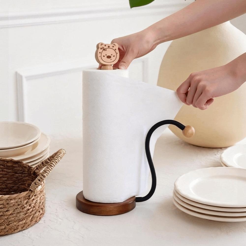 Free Standing Vertical Napkins Rack One-handed Tear Disposable Paper Holder Bathroom