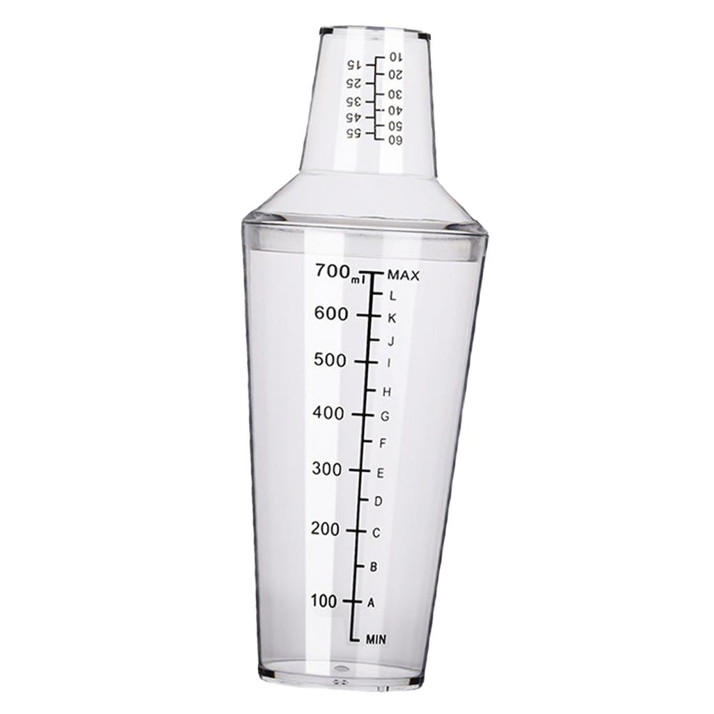 Набор шейкеров для коктейлей со шкалой 700 мл ПК, устойчивый к холоду и жаре, барменский миксер, инструмент для магазина молочного чая