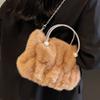 2025 новая универсальная сумка-мессенджер осенне-зимняя пушистая сумка женская пушистая сумка милая ручная плюшевая сумка-ведро