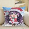 Chibis Of DDate A Livee NNightmare Square Sofa Pillow Cover Solid Color Living Room Home Decor Cushion Case