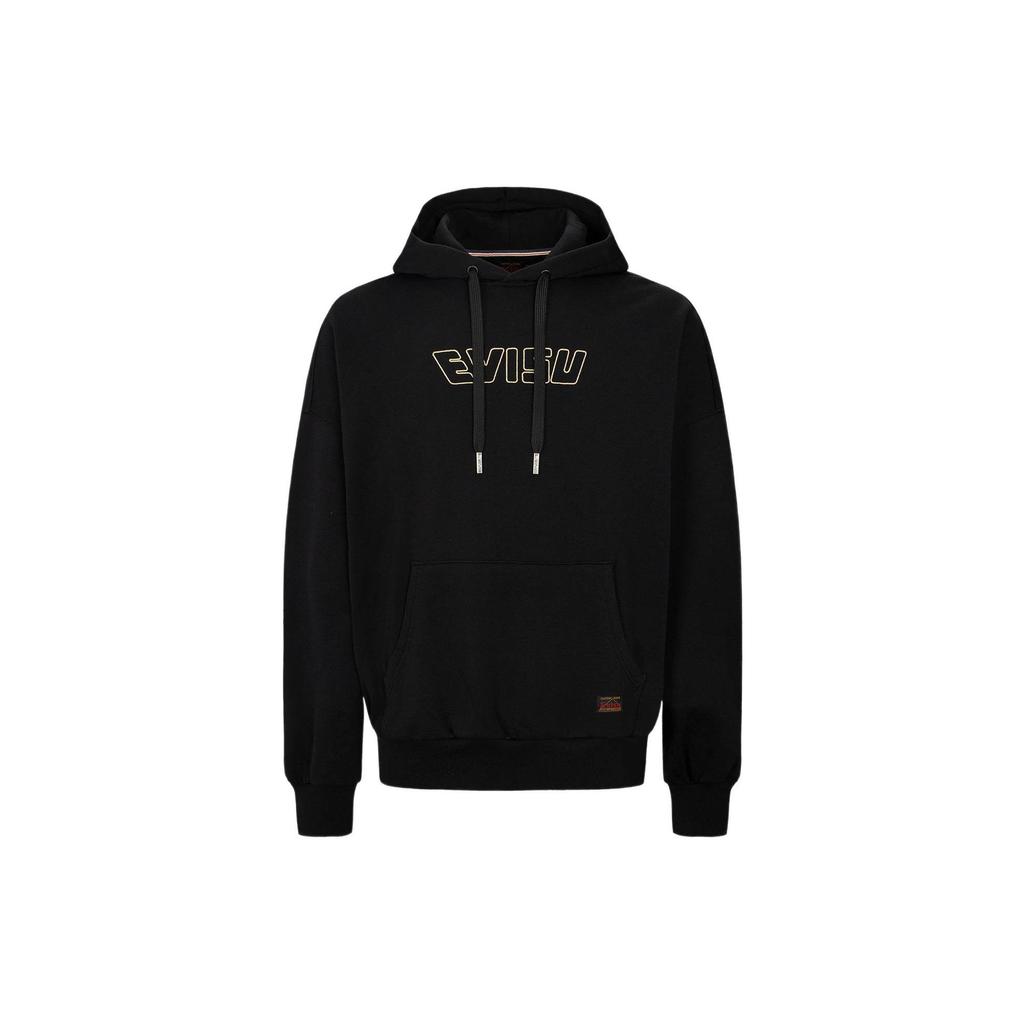 Evisu FW22 Мужская толстовка с длинным рукавом, напечатанный логотип 'Будда-рыбак' Черный 2EAHTM2SW329LFCT