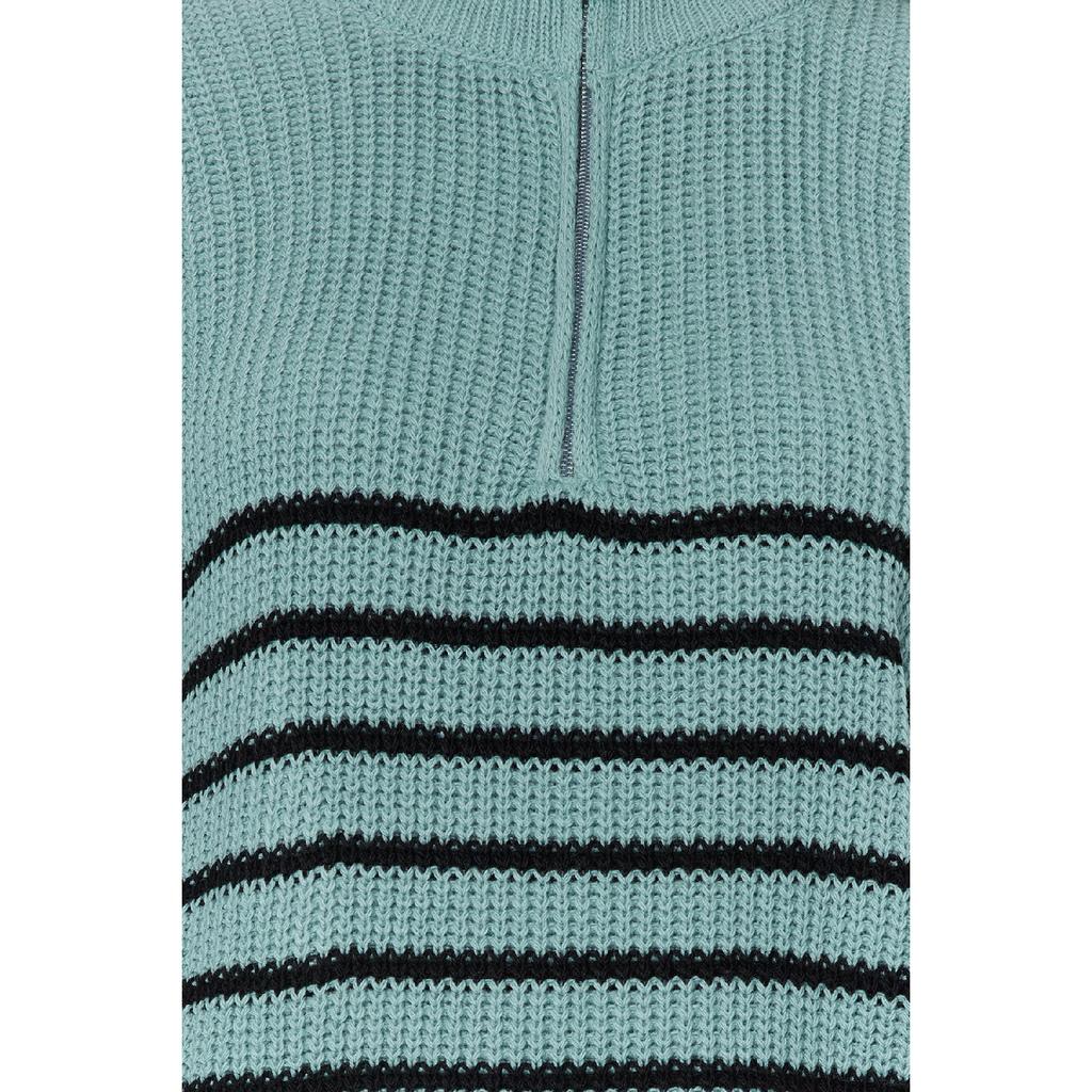 Трикотажный свитер с застежкой-молнией в каменную полоску Tctaw24ak00063