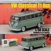 1/56 Scale T1 Bus Toy Car Model CCA MSZ 1:64 Diecast Miniature Free Wheels Collection Suitable for Hot Wheels Gift Kid