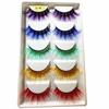 2 Box Thick Fluffy Lashes Colored False Eyelashes Beautiful 3D Curled Lashes  Women