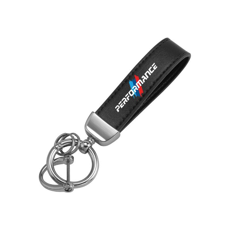 Leather Keychain Zinc Alloy Car Key Chain Ring Pendant Key Holder For BMW G01 G02 F22 F23 E46 E93 E39 G26 F01 F02 F06 Sticker cwsh87