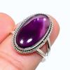 Кольцо из стерлингового серебра 925 пробы с натуральным звездчатым аметистом S.7.5 U8l75