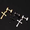 1 пара мужских висячих сережек сплошного цвета с гладкой поверхностью и гальваническим покрытием в форме креста женские серьги