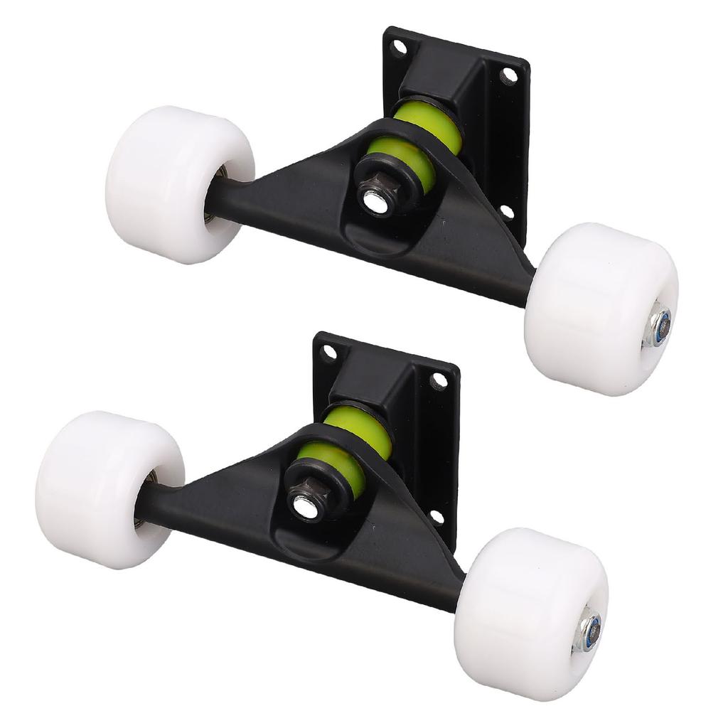 2PCS   Trucks Set with 4 Wheels Aluminum Alloy 5 Inch Shock Absorption  board Truck for Replacement