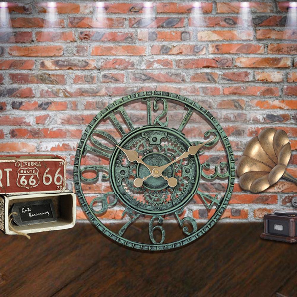 12 Inch Vintage/Retro Wall Clock Garden IP44 Waterproof Decorative Wall Clocks Battery Operated Cloc