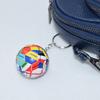 Keychain Pendant Vivid Color Exquisite Pattern Compact Size World Cup Theme Easy To Hang Decorative PVC Football Keychain Key Ring Bag Charm for