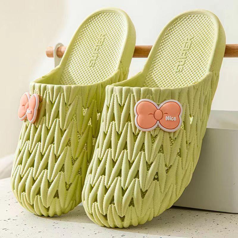2024 Лето Новые Туфли С Закрытым Носком Тапочки Женские Нескользящие Милые Повседневные Домашние Уличные Одежды Мягкая Подошва Ванная Комната Дышащие
