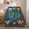 Hunter×Hunter Smart 2D Cartoon Flannel Blanket, Printed Pattern for Couch, Soft Home Decor Travel Throw Mat_LIAN