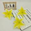 3pcs Artificial Pink Stargazer Lily Flower Heads Faux Silk Oriental Lily Fake Flower for Wedding Bouquet Table Floral Home Decor
