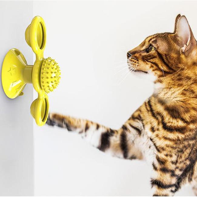 Высококачественные игрушки ветряной мельницы, головоломка для домашних животных, вращающийся проигрыватель с кистью, игрушки для кошек, ветряная мельница, котенок, интерактивные игрушки, товары для домашних животных