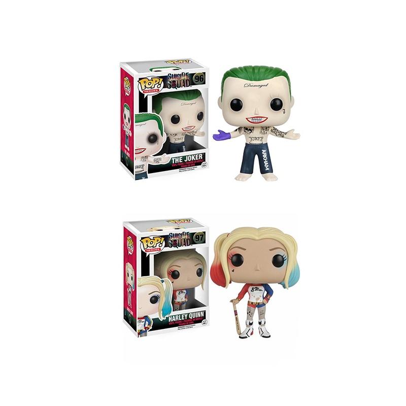 Unique Suicide Squad Joker And Harley Quinn Pop Action Figure Model Toys Collection