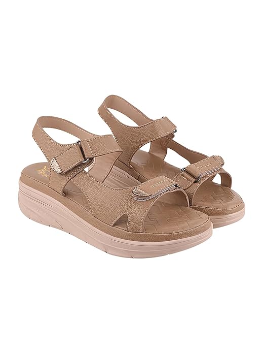 Женские удобные сандалии Shoetopia | Легкие ортопедические сандалии на танкетке с регулируемыми ремешками и амортизирующей подошвой для повседневной носки