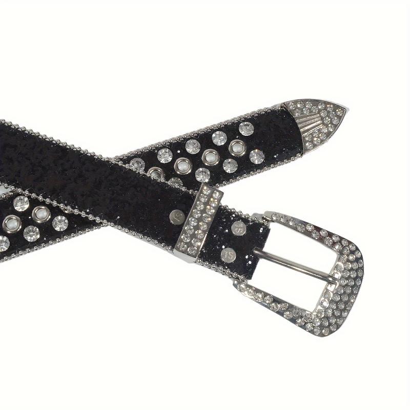 Ремни в стиле хип-хоп со стразами Y2K, модные однотонные блестящие ремни из искусственной кожи, ковбойские джинсы для девушек, ремень для женщин и девочек