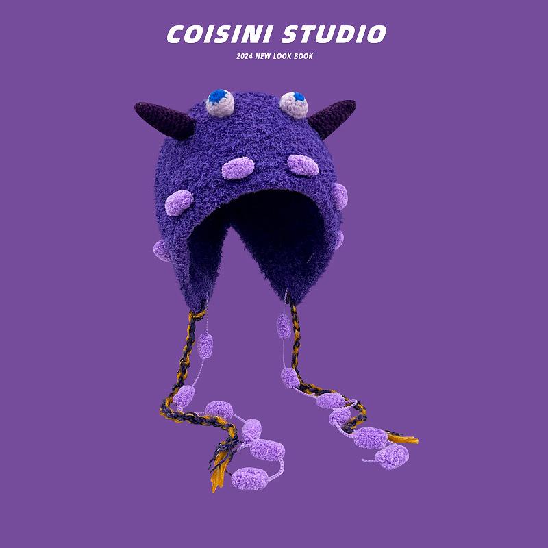 Милые медвежьи ушки Тедди флис вязаный разноцветный пуловер шапка для женщин зимние теплые защитные наушники Able Straps шапки-бомберы