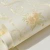 Self-Adhesive 3D Embossed Non-Woven Wallpaper Living Room Bedroom Accent Wall Decor European Style