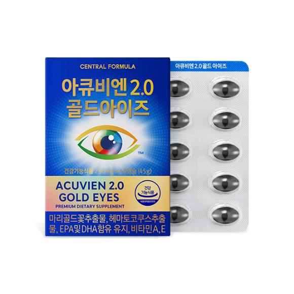 Central Formula Accuvien 2.0 Gold Eyes питательное средство для глаз 3 шт.