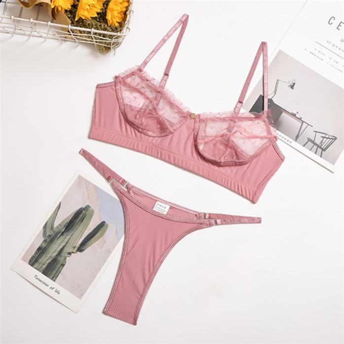 Женское модное кружевное сетчатое нижнее белье на кружевных бретелях EMA