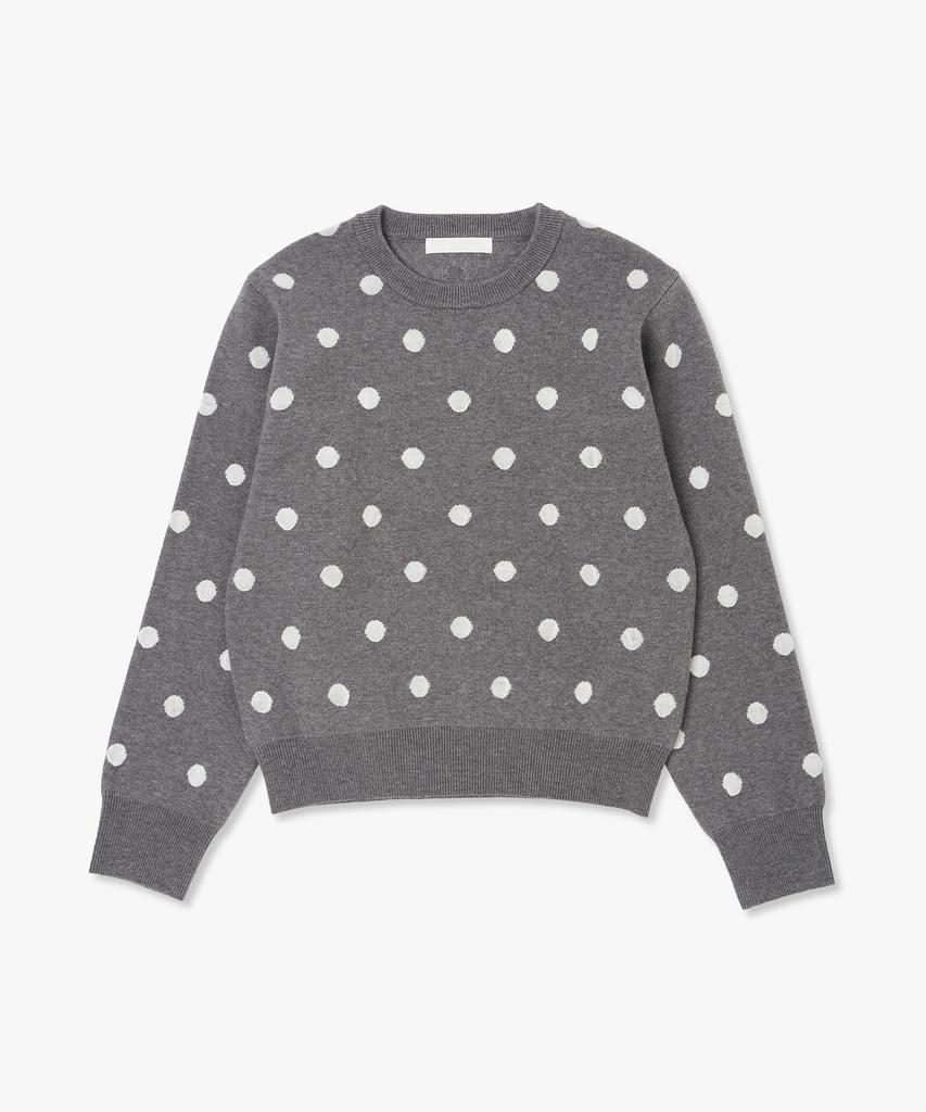 PLAC WOMEN Dot Pattern Pullover Gray