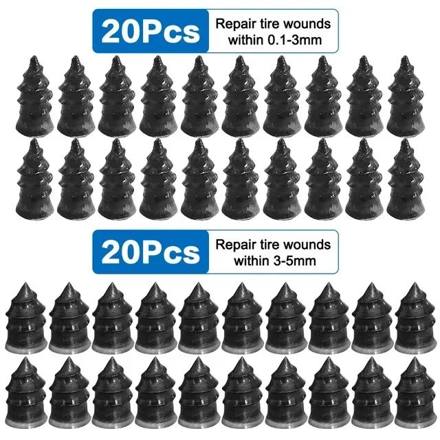 100 шт. гвозди для ремонта шин автомобилей, мотоциклов, грузовиков, скутеров, велосипедов, бескамерные инструменты для ремонта проколов шин, резиновые металлические аксессуары