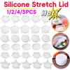 1-5Pcs Stretch Silicone Lids Heat Resistant Reusable Food Wrap Bowl Pot Pan Cover Universal Cookware Lid Kitchen Refrigerator