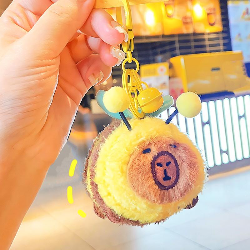 Cute And Capybara Bee Cartoon Keychain Decoration Plush Gift Friends For