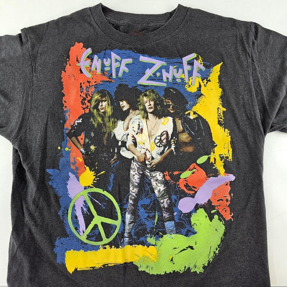 Винтажная Футболка ENUFF Z NUFF Группа Хиппи Тур 1990 PA170 Унисекс