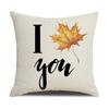 Autumn Thanksgiving Pillow Cases Cotton Linen Cushion Case Pumpkin Cushion Cover Fall Farmhouse Home Party Decor Pillow Cover