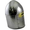 Medieval Knight Armor Crusader Templar Sugarloaf Helmet Great Helm Brass Cross