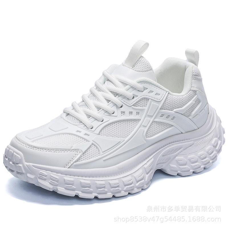 Four Seasons Large Size Mesh Sports Casual Shoes Platform Mesh Breathable Running Shock Absorption Daddy