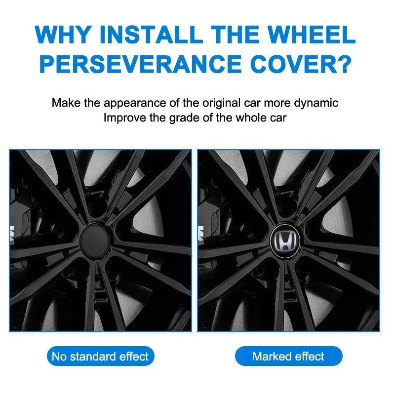 FIT Car New Honda 60MM Car Wheel Rims Center Hub Caps Emblem Car Accessories For Honda Civic Varadero Xl1000 Xadv Forza Vt600 E