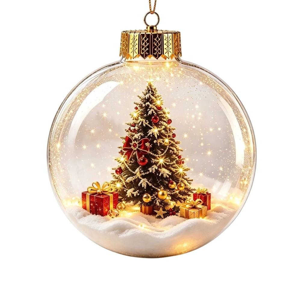 Acrylic Xmas Tree Pendants Pre-Lit Holiday Ornament Ball NEW Party Ornament  Home Decor