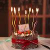 12 праздничных спиральных свечей горючие нити