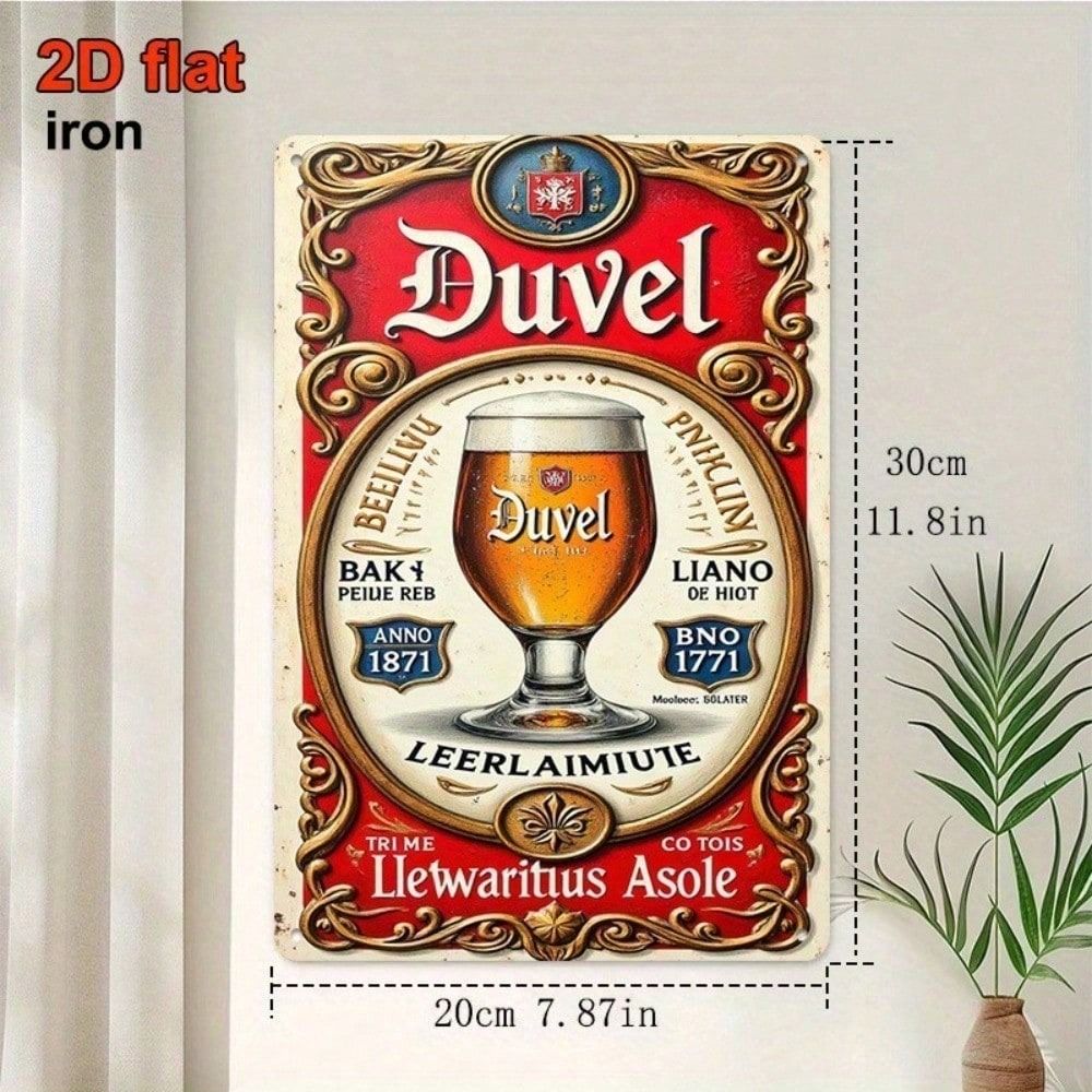 Металлический Плакат Duvel Бельгийское Пиво Винтажный Ретро Оловянный Знак для Декора Стены Бара