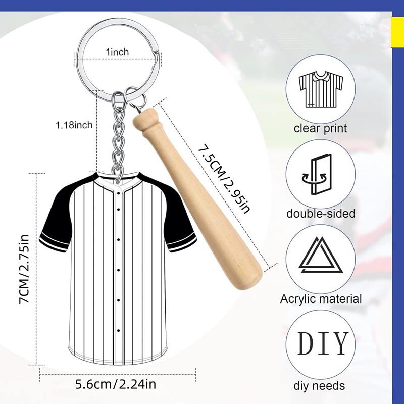 Creative Acrylic Jersey Baseball Key Chain Unisex Bag Key Pendant Sports Event Party Exquisite Gift DIY Men's Pendant 4