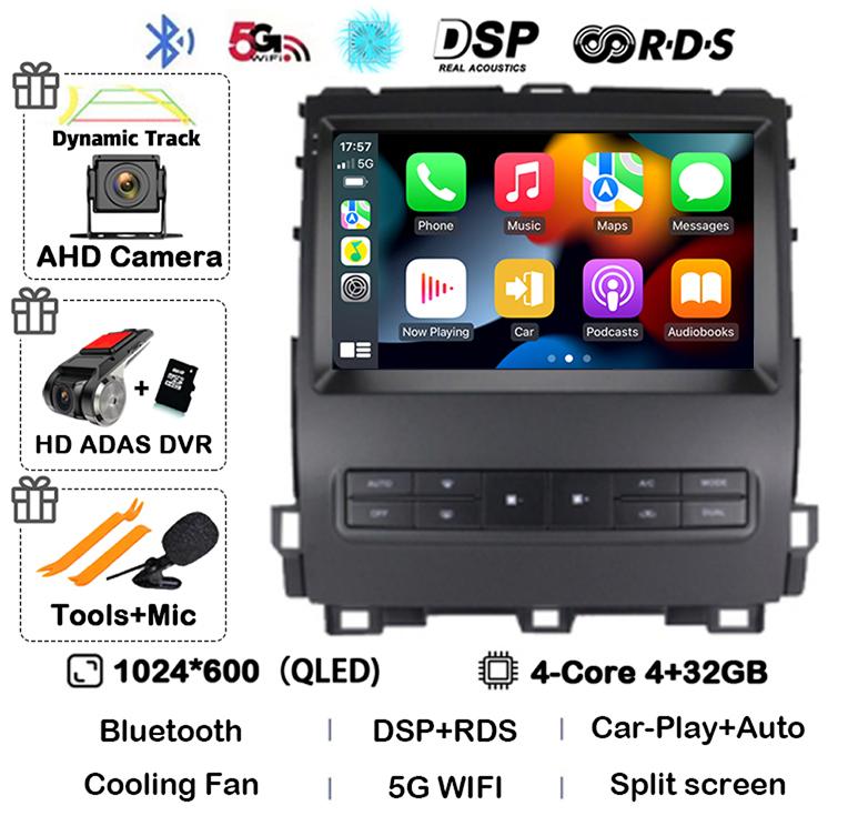 Android 14 Car Radio For Toyota Land Cruiser Prado 120 For Lexus GX470 GX 470 J120 2002-2009 Multimedia Video GPS Player Stereo