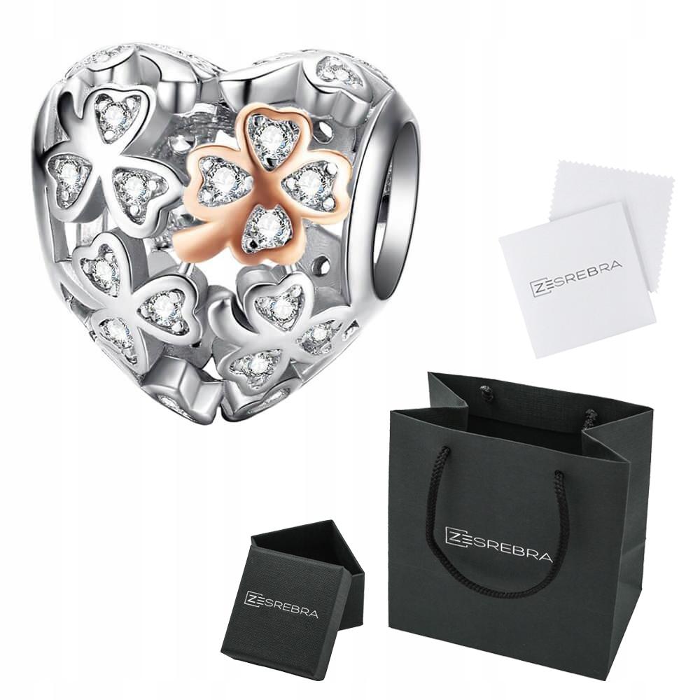 Charms Clover Heart Pr 925 Openwork Heart Pendant With Clovers