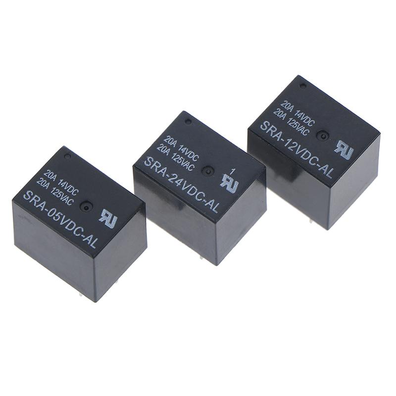 SRA-05VDC-AL SRA-12VDC-AL SRA-24VDC-AL 5V 12V 24V 20A T74 4PIN Relay