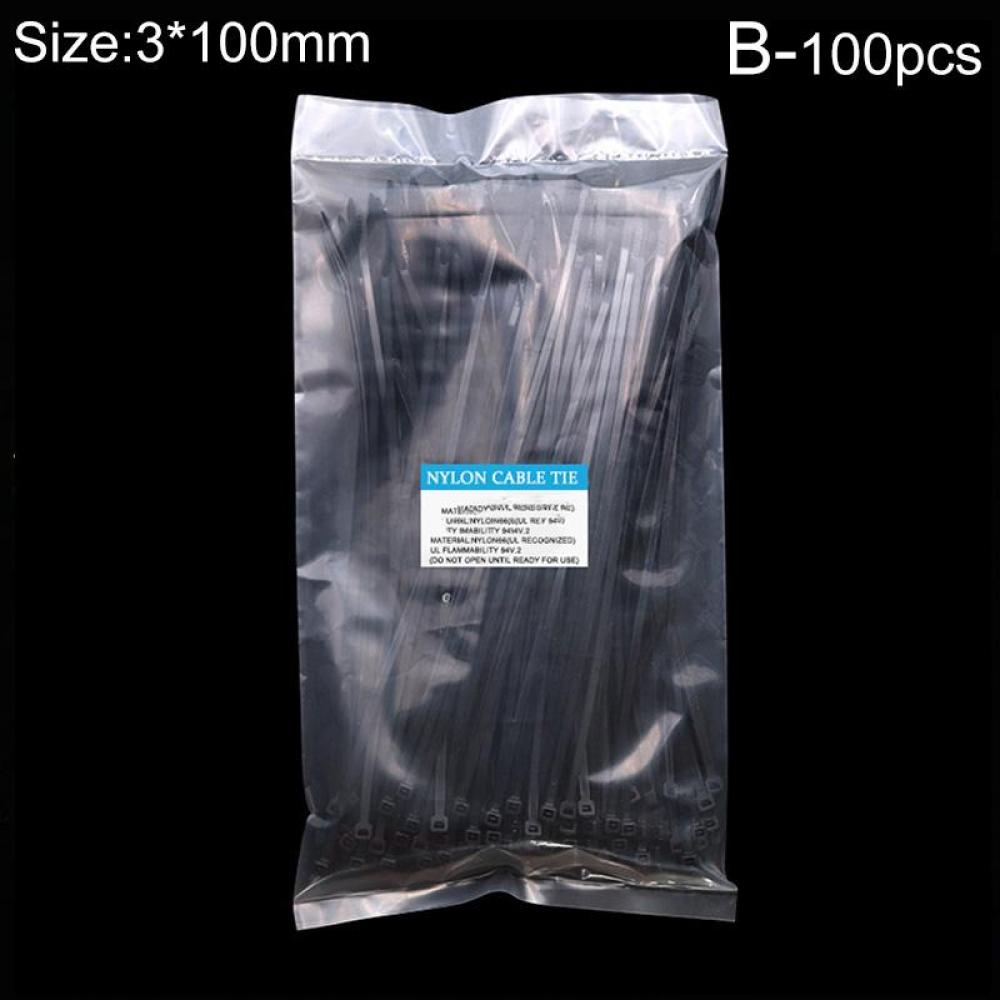 100pcs/pack Nylon Wire Self-Locking Corrosion Resistance Cable Zip Ties Organiser Fasten Cable
