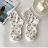 Breathable Ankle Socks Fruits Flower Prints Casual Socks Sweat Absorption Tube Socks