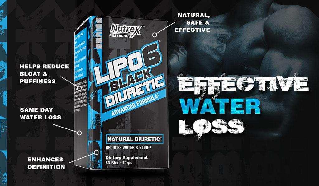 Nutrex LIPO-6 BLACK DIURETIC, 80 Caps